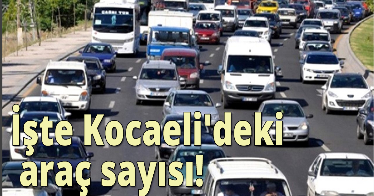 İşte Kocaeli'deki araç sayısı!