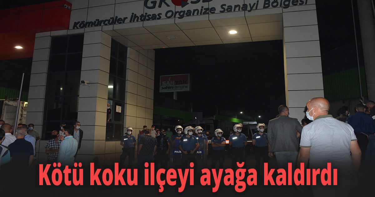 Kötü koku ilçeyi ayağa kaldırdı