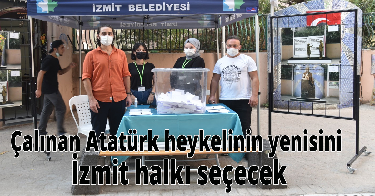 Çalınan Atatürk heykelinin yenisini İzmit halkı seçecek