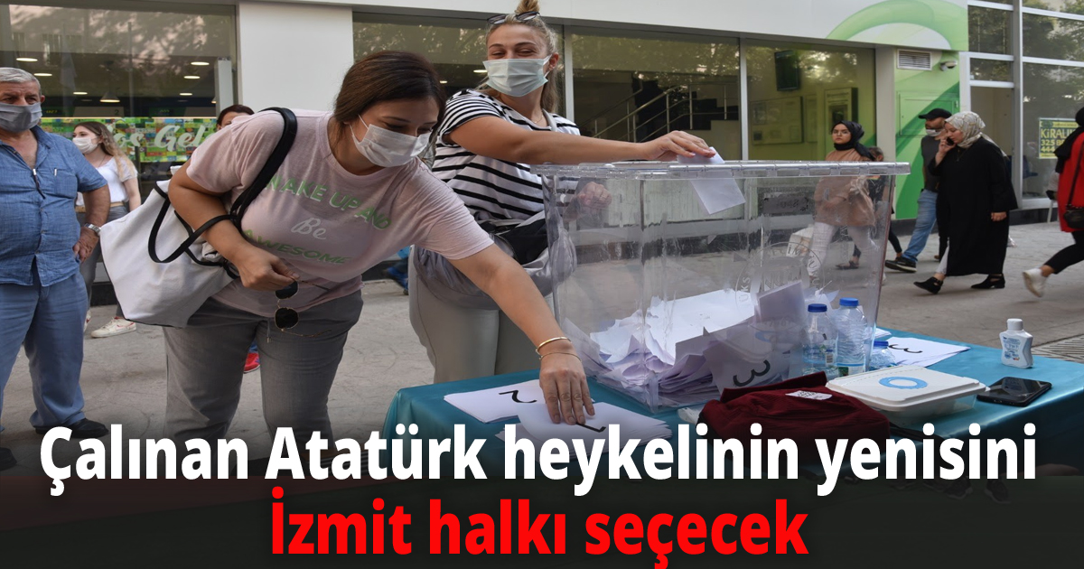 Çalınan Atatürk heykelinin yenisini İzmit halkı seçecek