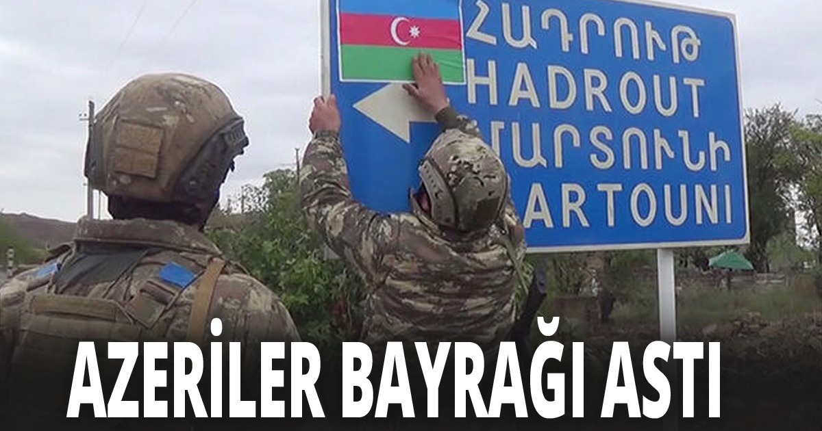 AZERİLER BAYRAĞI ASTI