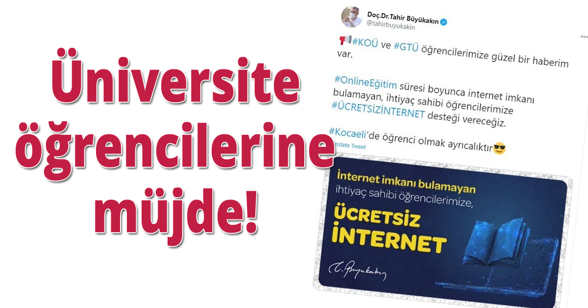  Başkan Büyükakın’dan üniversite öğrencilerine de ücretsiz internet