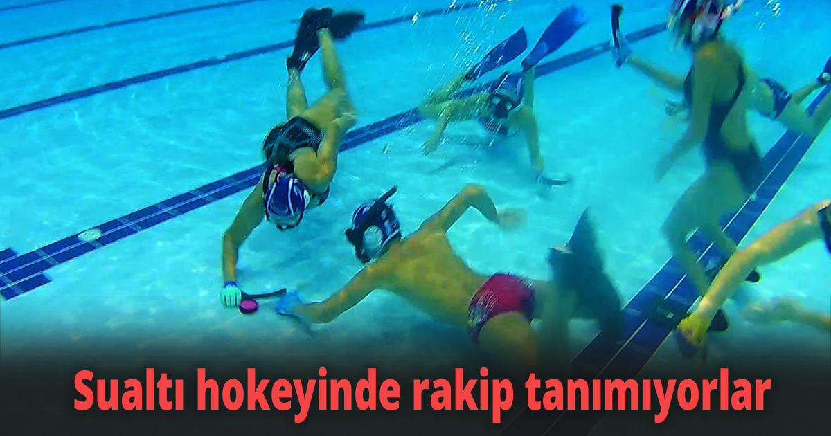 Sualtı hokeyinde rakip tanımıyorlar