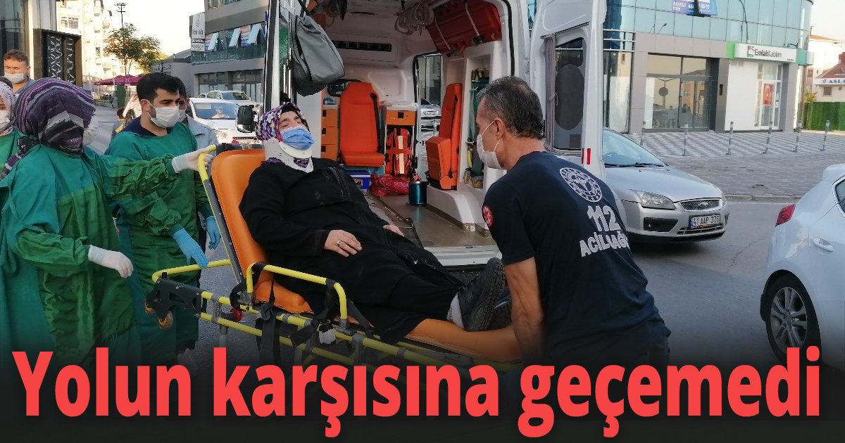 Motosikletin çarptığı vatandaş yaralandı