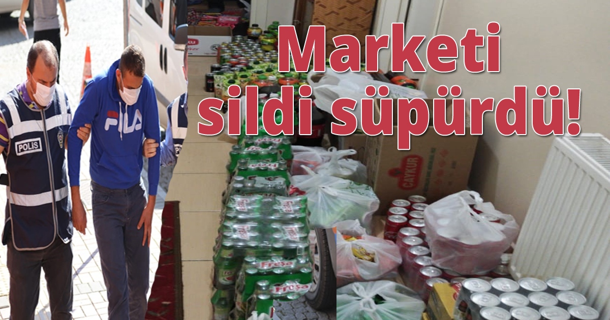 Hırsız, Marketi sildi süpürdü!