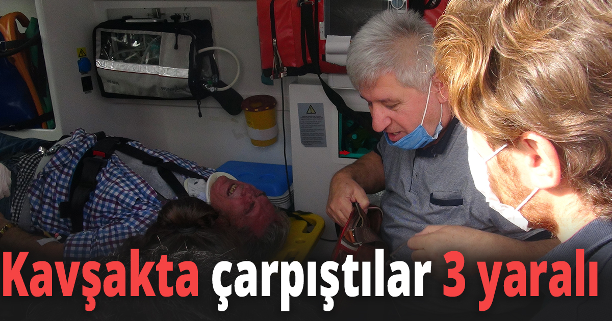 Kavşakta çarpıştılar