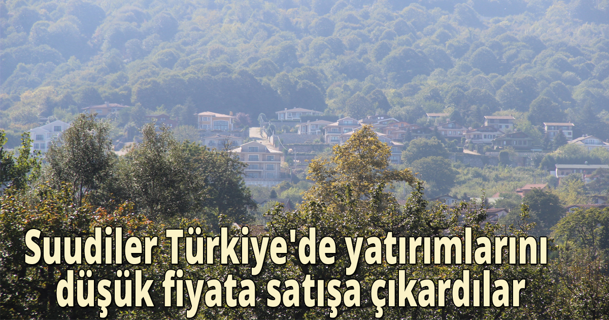 Suudiler Türkiye'de yatırımlarını düşük fiyata satışa çıkardılar