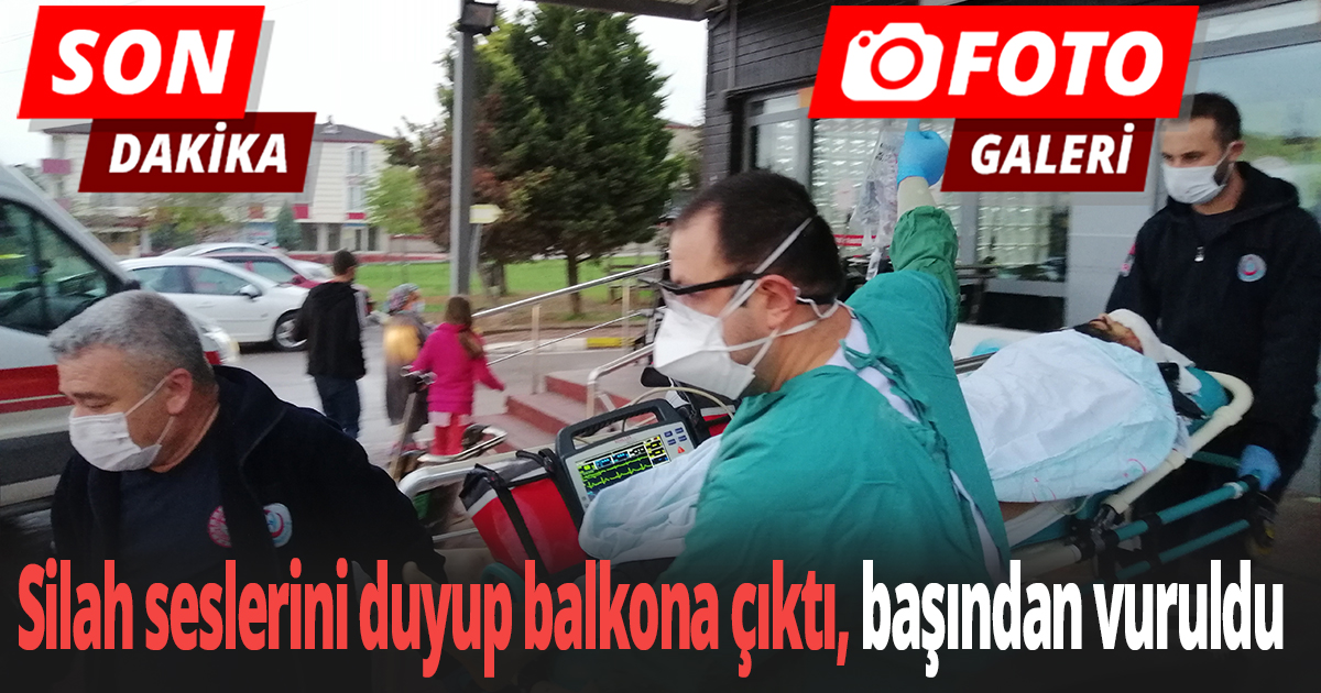 Silah seslerini duyup balkona çıktı