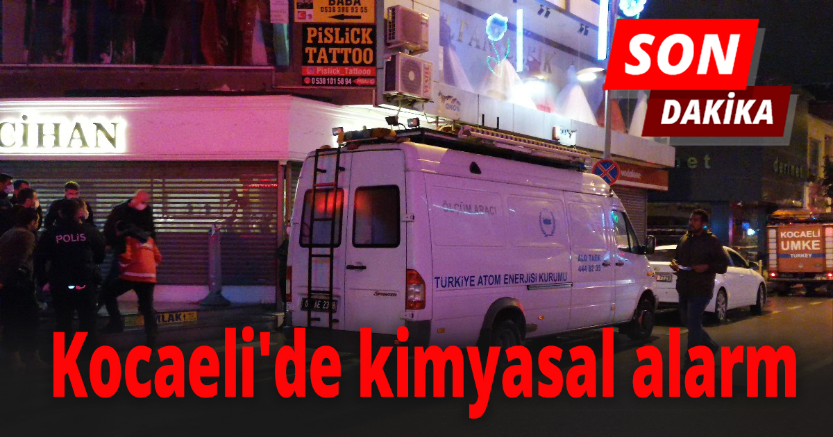 Kocaeli'de kimyasal alarm