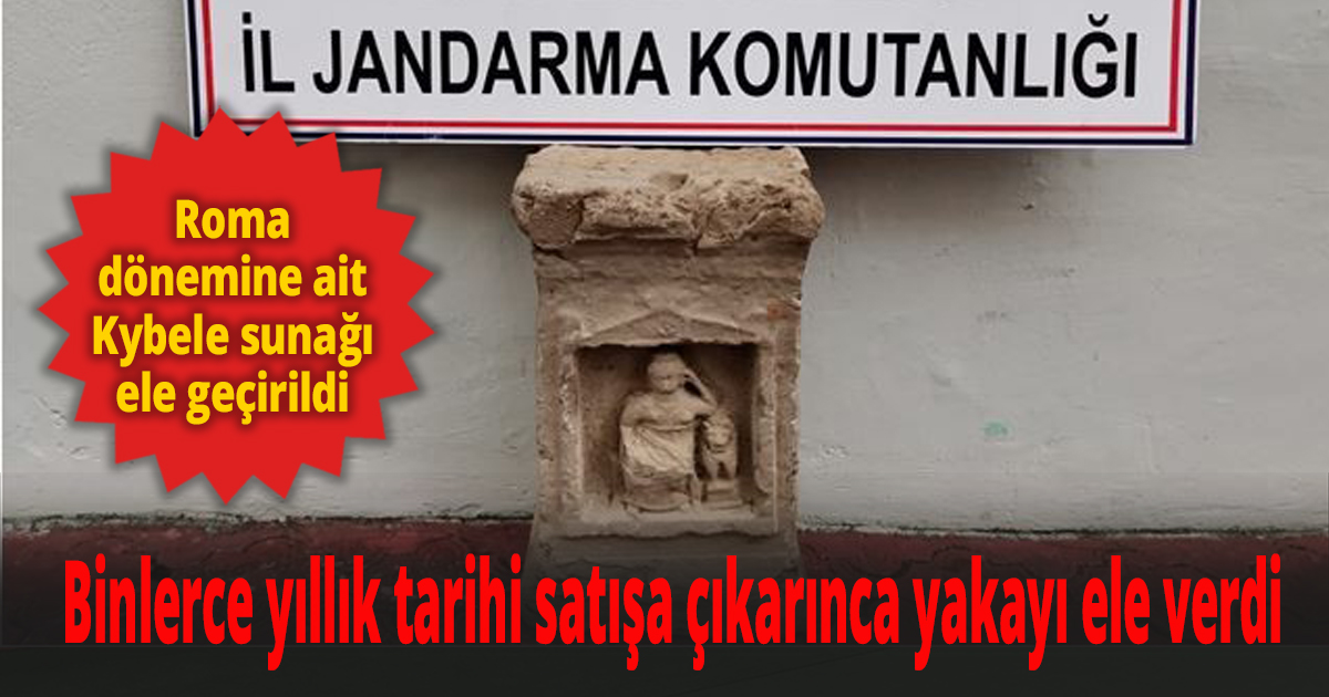 Kocaeli'de Roma dönemine ait Kybele sunağı ele geçirildi