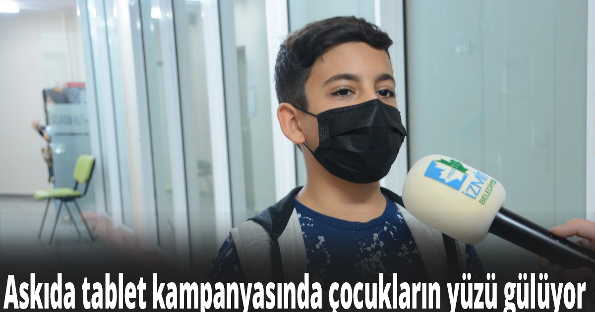 Askıda tablet kampanyasında çocukların yüzü gülüyor