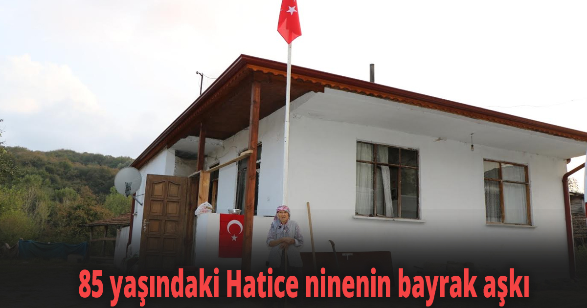 85 yaşındaki kadının bayrak sevgisi belediye görevlilerini duygulandırdı