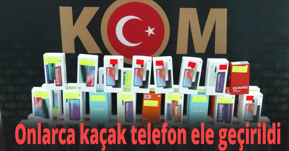 Onlarca kaçak telefon ele geçirildi