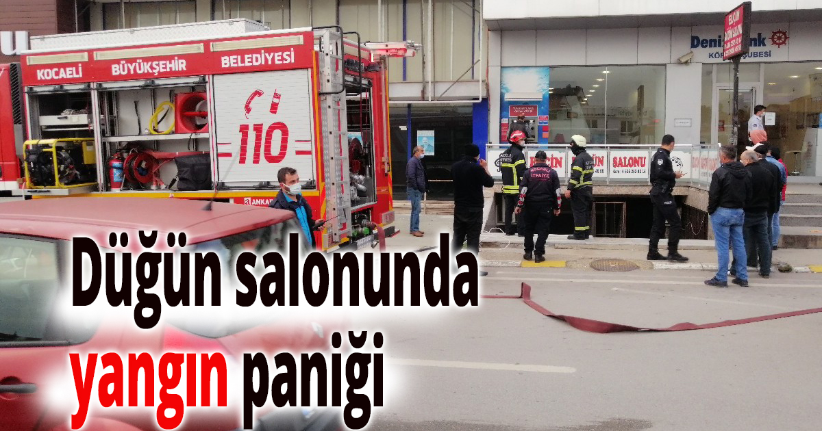 Düğün salonunda yangın paniği