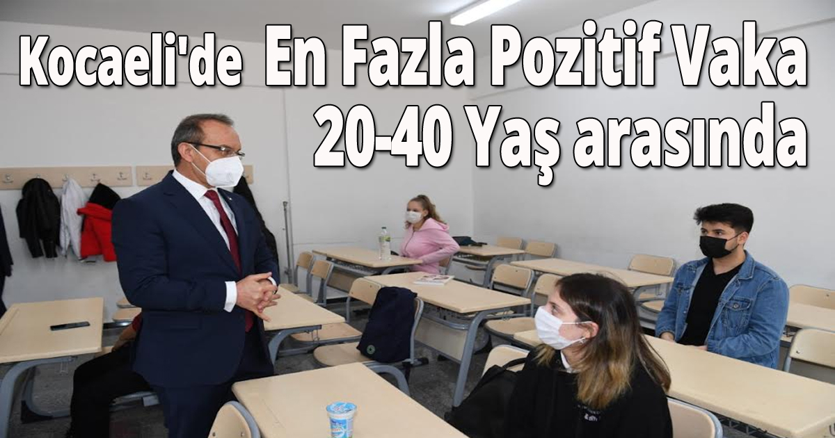 Vali Yavuz, Kocaeli'de En Fazla Pozitif Vaka 20-40 Yaş arasında 
