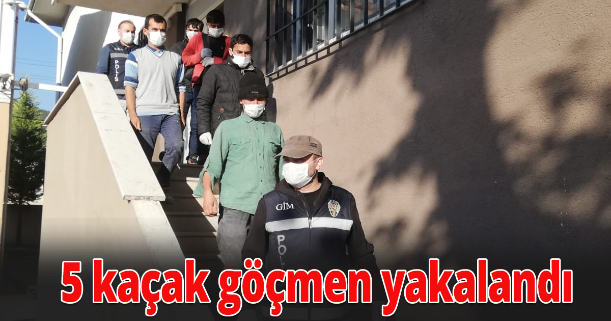5 kaçak göçmen yakalandı