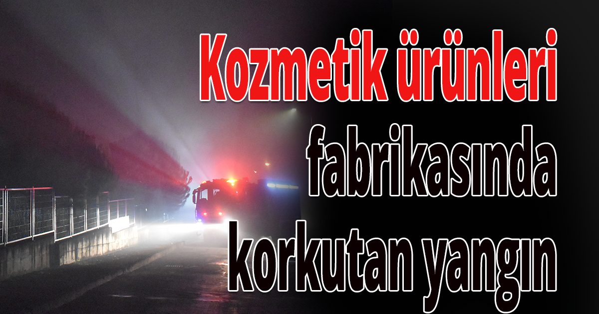 Kozmetik ürünleri fabrikasında korkutan yangın