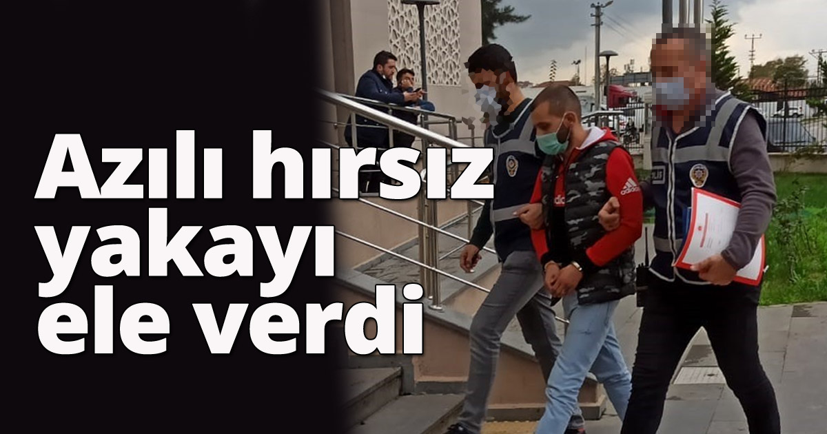 Azılı hırsız yakayı ele verdi