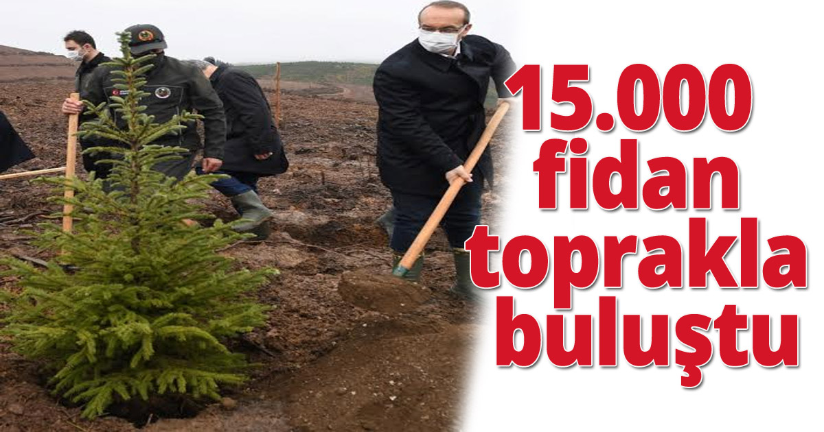15.000 fidan toprakla buluştu