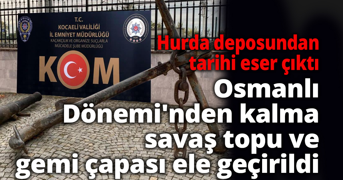 Hurda deposundan tarihi eser çıktı