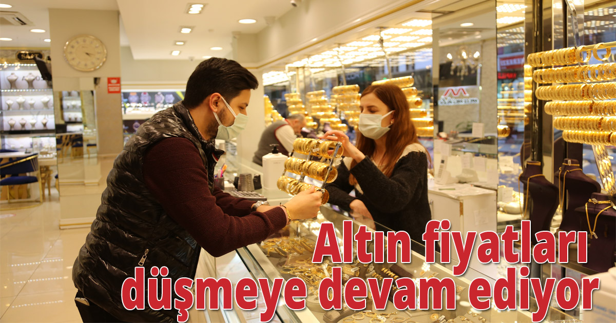 Altın fiyatları düşmeye devam ediyor