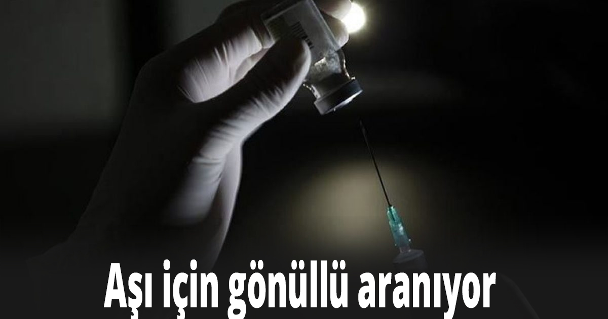 Aşı için gönüllü aranıyor