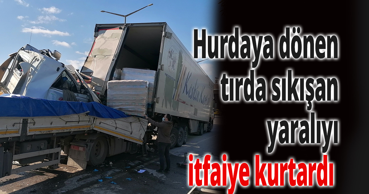 Kocaeli’de 2 tır çarpıştı: 1 yaralı