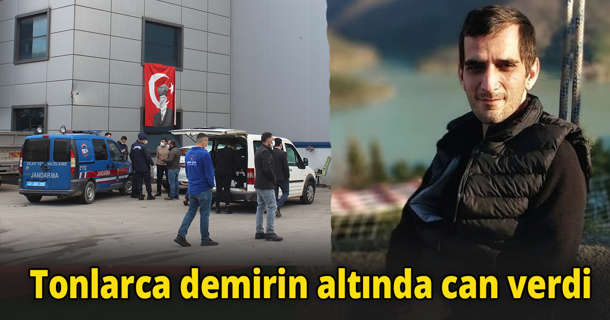 Fabrika işçisi üzerine devrilen tonlarca demirin altında can verdi