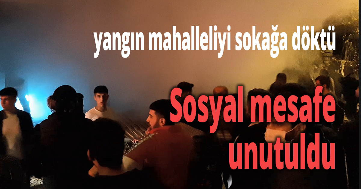 5 katlı binada çıkan yangın mahalleliyi sokağa döktü