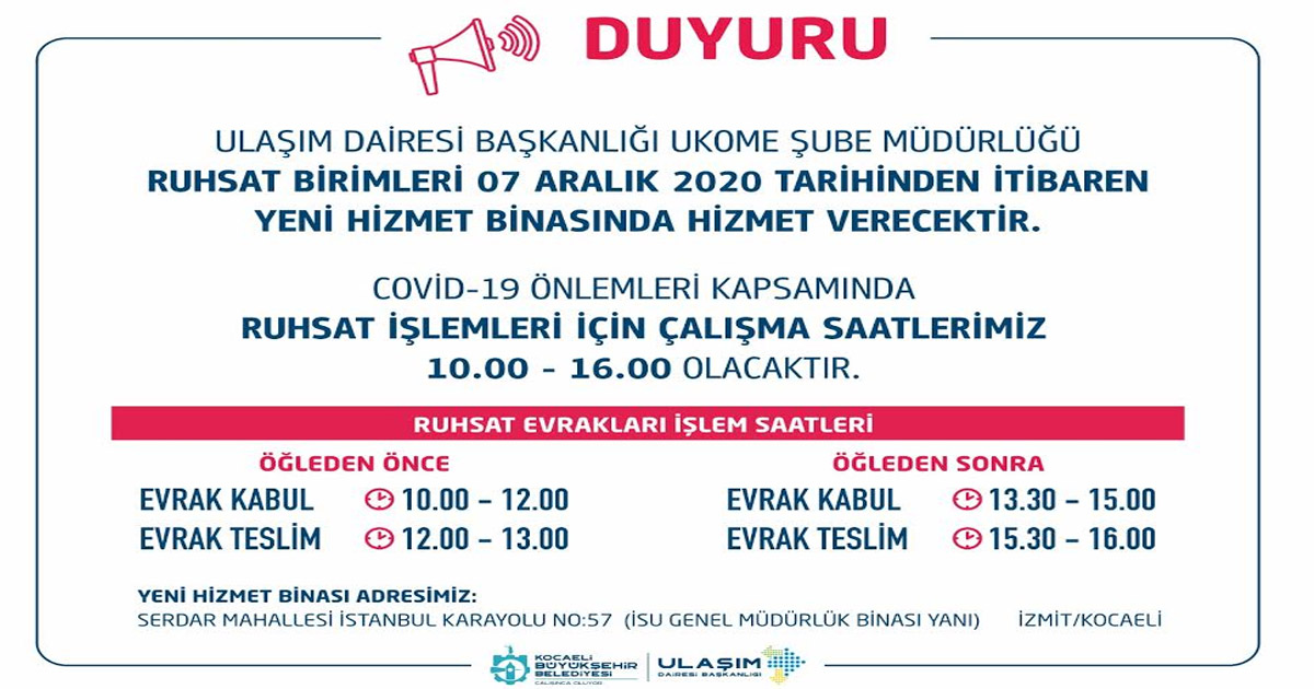 Ulaşım Daire Başkanlığı yeni binada hizmete başlıyor