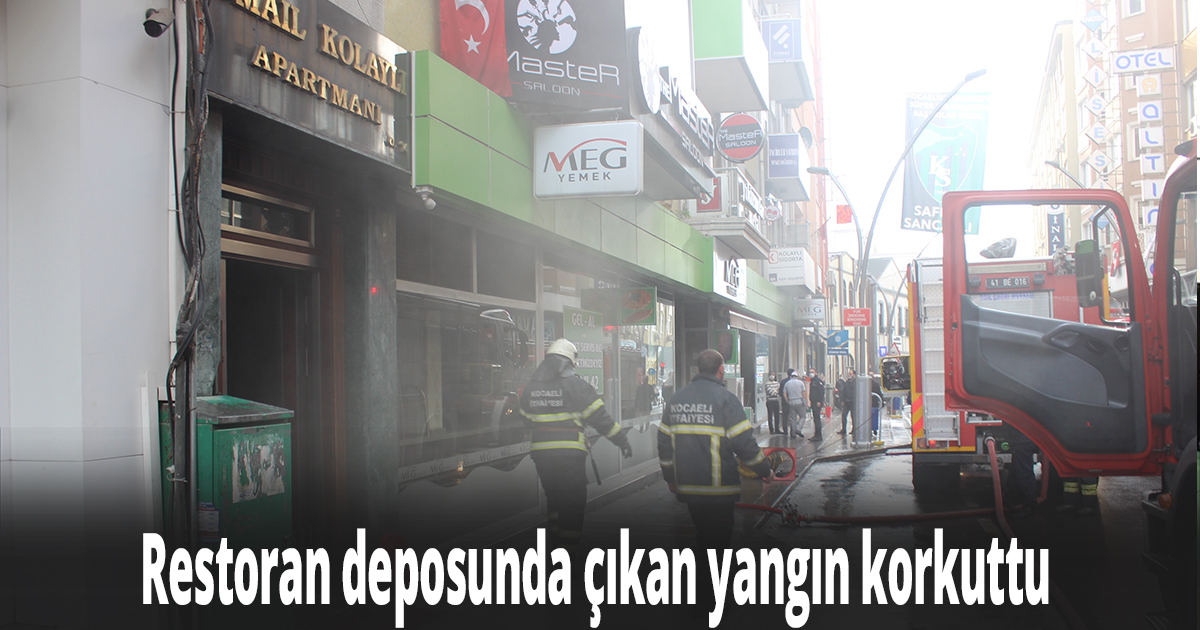 Restoran deposunda çıkan yangın korkuttu
