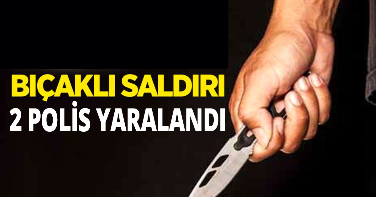 Polislere bıçaklı saldırı