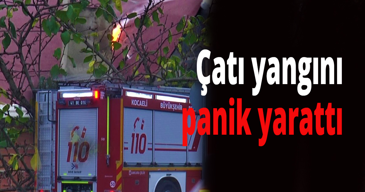 Çatı yangını panik yarattı