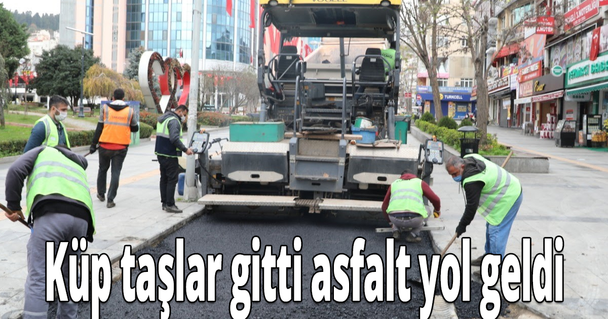 İzmit'te küp taşlar kaldırılıyor