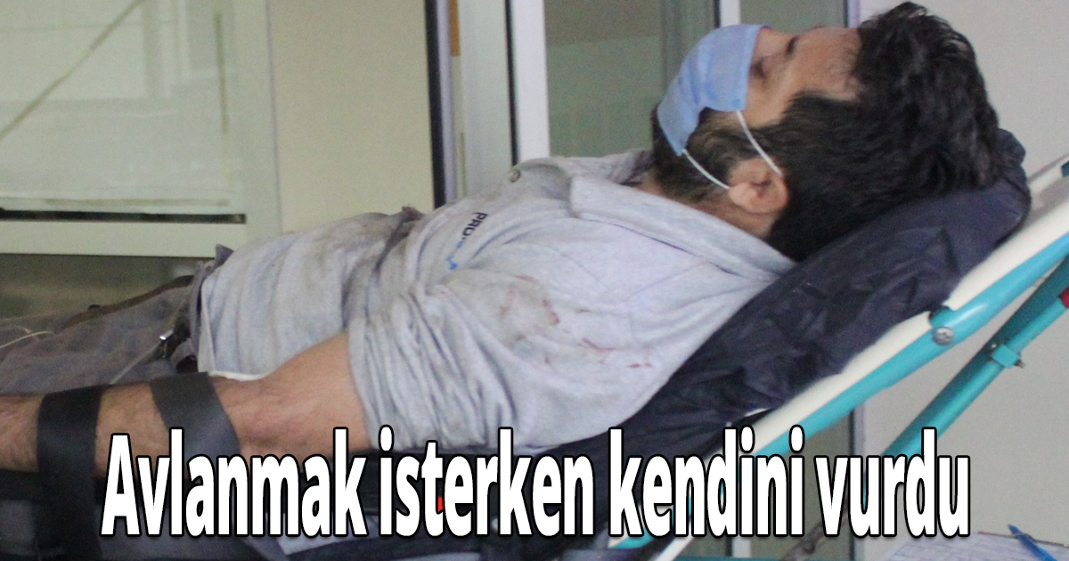 Avlanmak isterken kendini vurdu