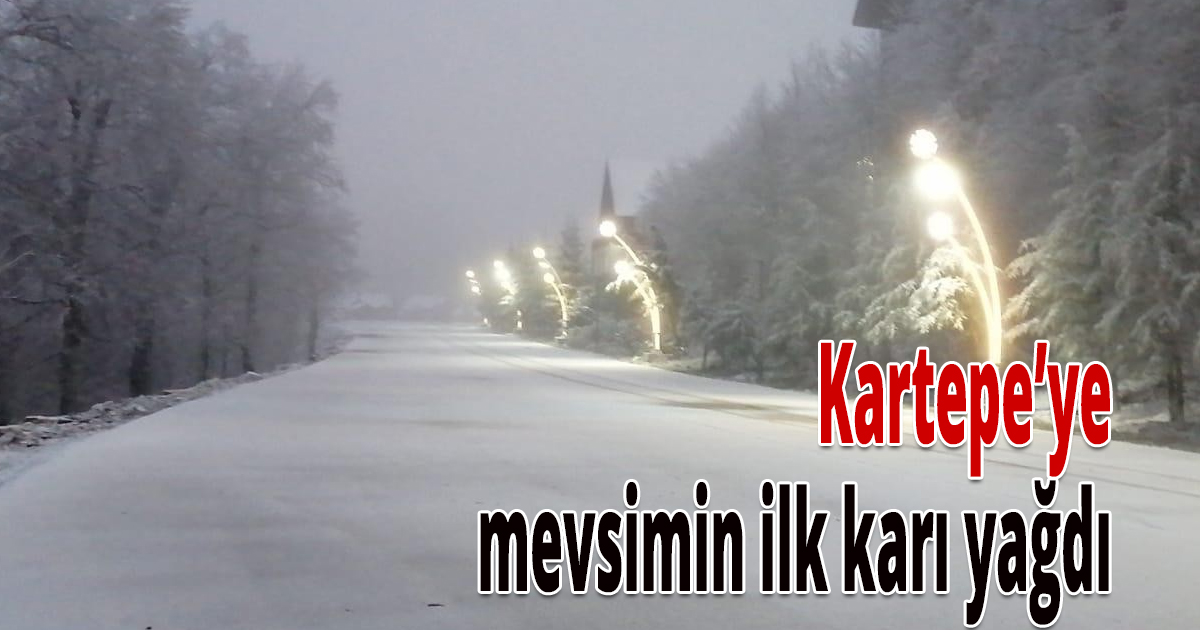 Kartepe’ye mevsimin ilk karı yağdı