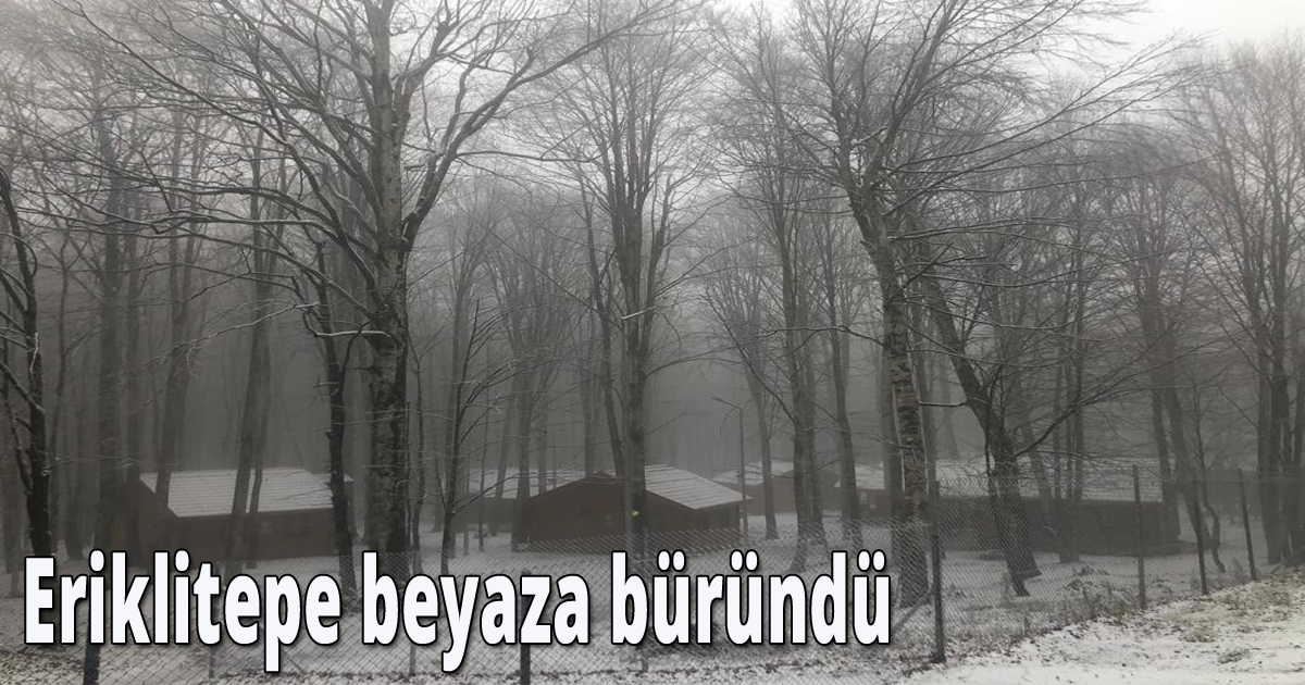 Eriklitepe beyaza büründü