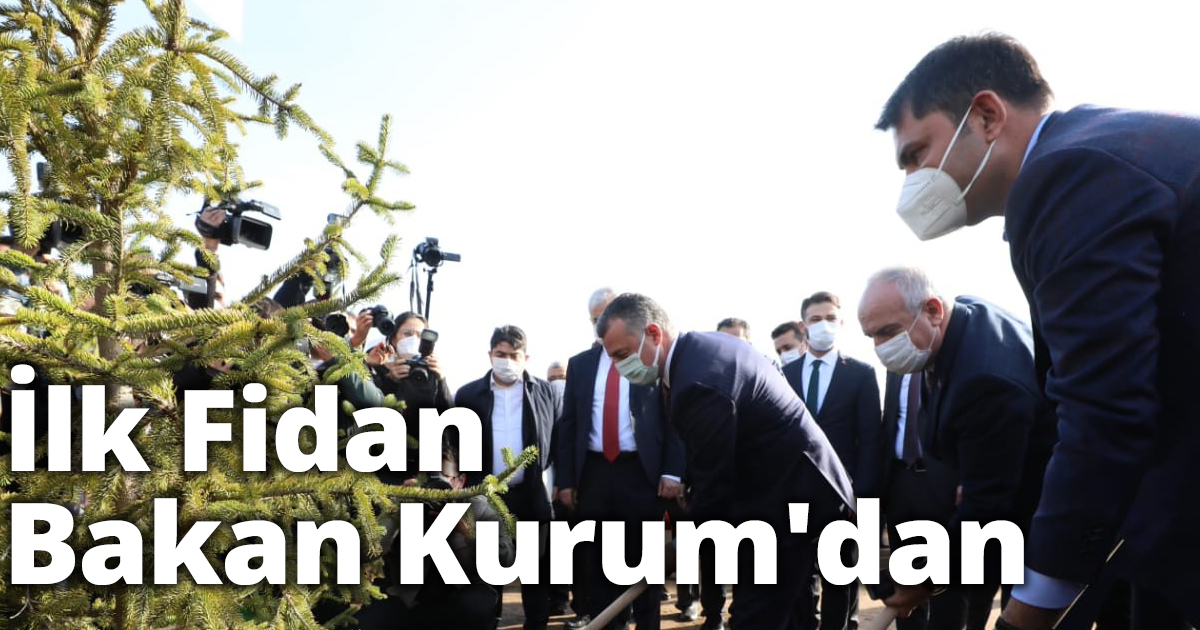 İlk Fidan Bakan Kurum'dan