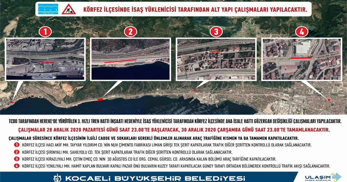 Körfez ilçesinde trafik düzenlemesi