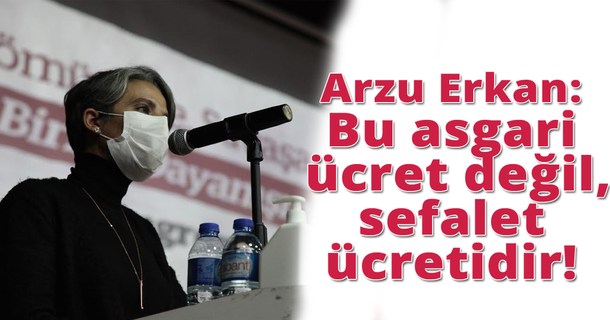 Arzu Erkan:Bu asgari ücret değil, sefalet ücretidir!