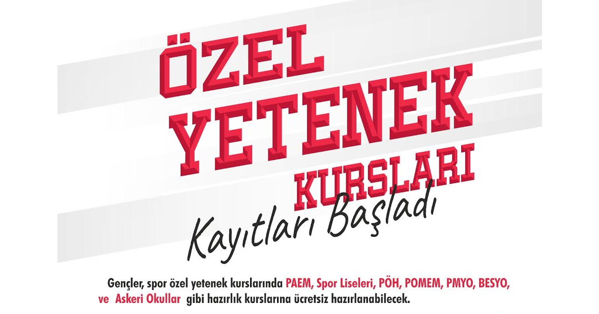 Özel yetenek kursları kayıtları başladı