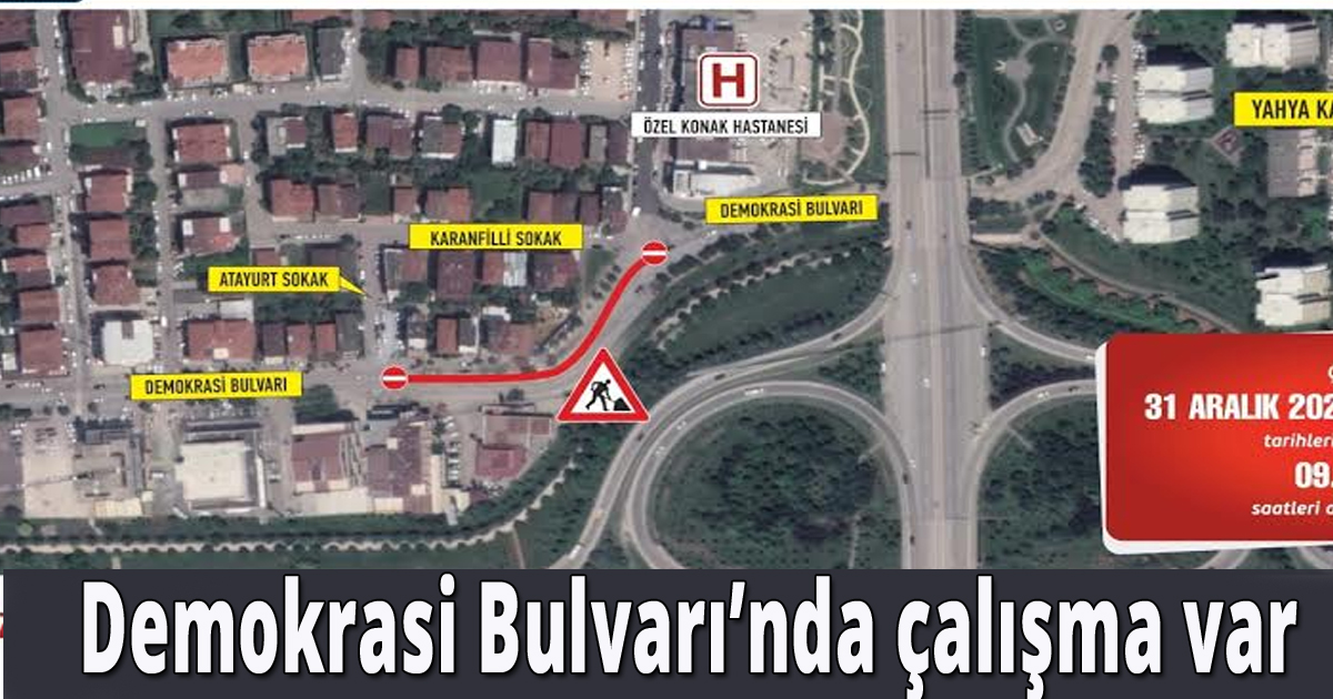 Demokrasi Bulvarı’nda çalışma var