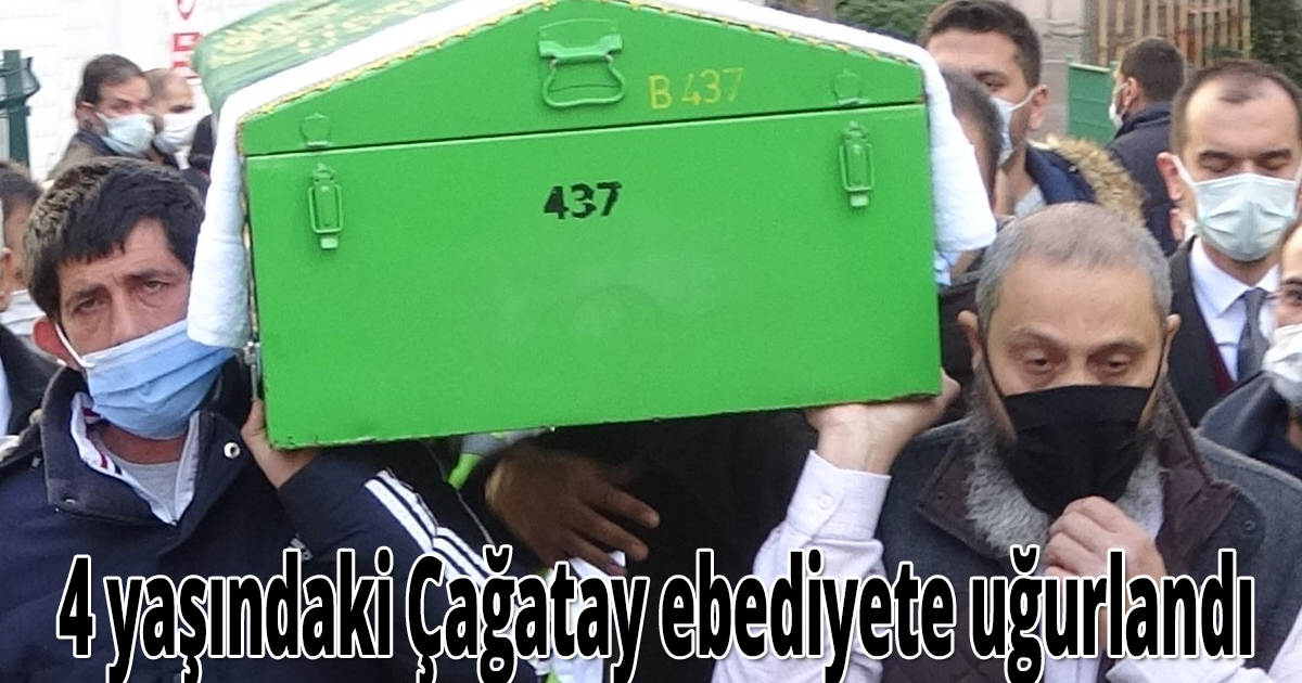 Yangında can veren 4 yaşındaki Çağatay gözyaşları arasında son yolculuğuna uğurlandı