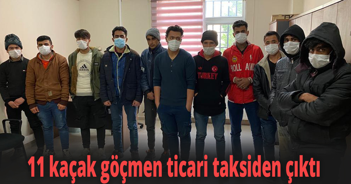 Ticari taksi ile insan kaçakçılarını polis yakaladı