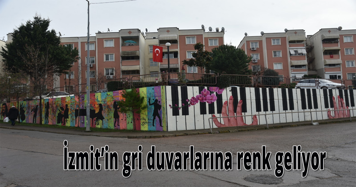 İzmit’in gri duvarlarına renk geliyor