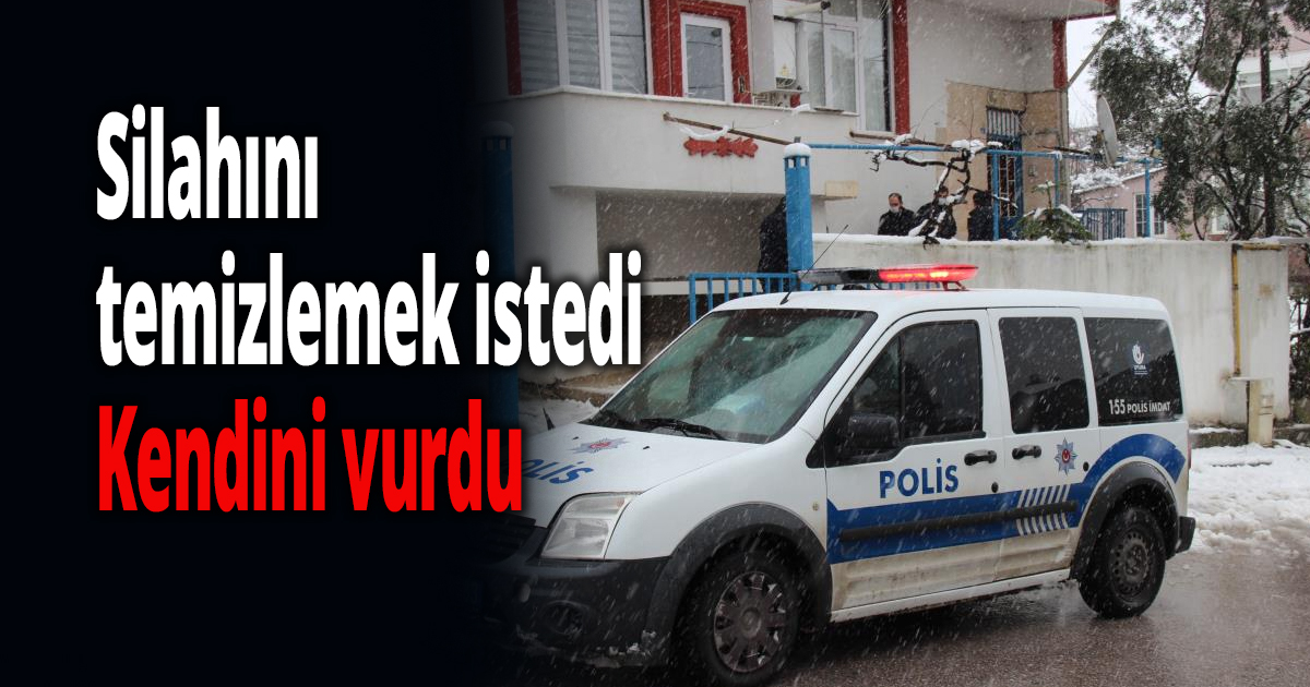 Silahını temizlemek istedi