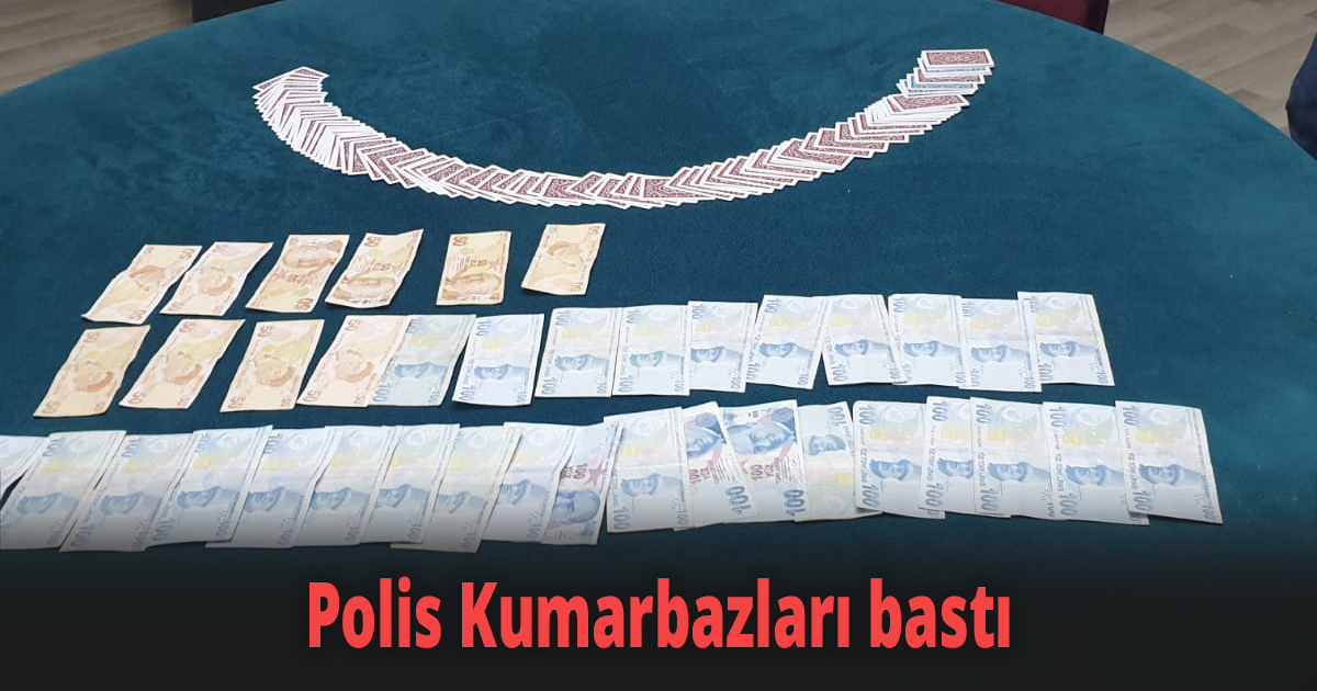 Kumarbazlara polis baskını