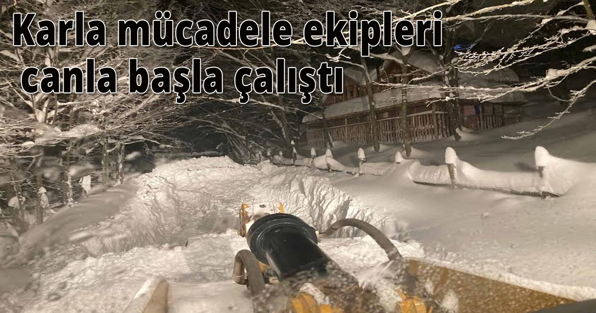 Karla mücadele ekipleri canla başla çalıştı