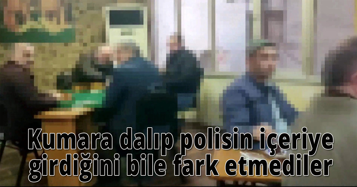  Kumara dalıp polisin içeriye girdiğini bile fark etmediler
