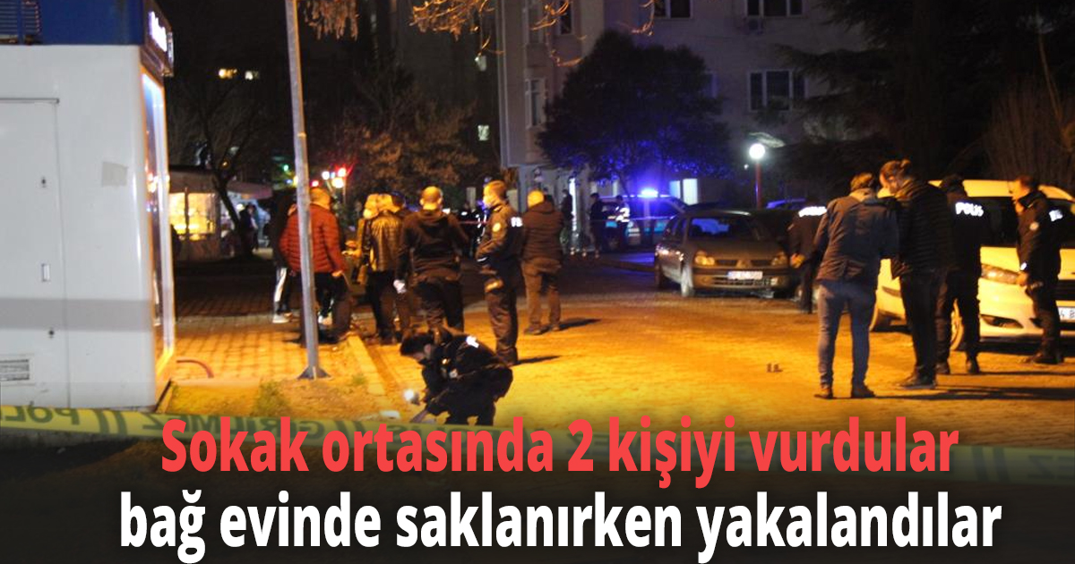 Sokak ortasında 2 kişiyi vurdular